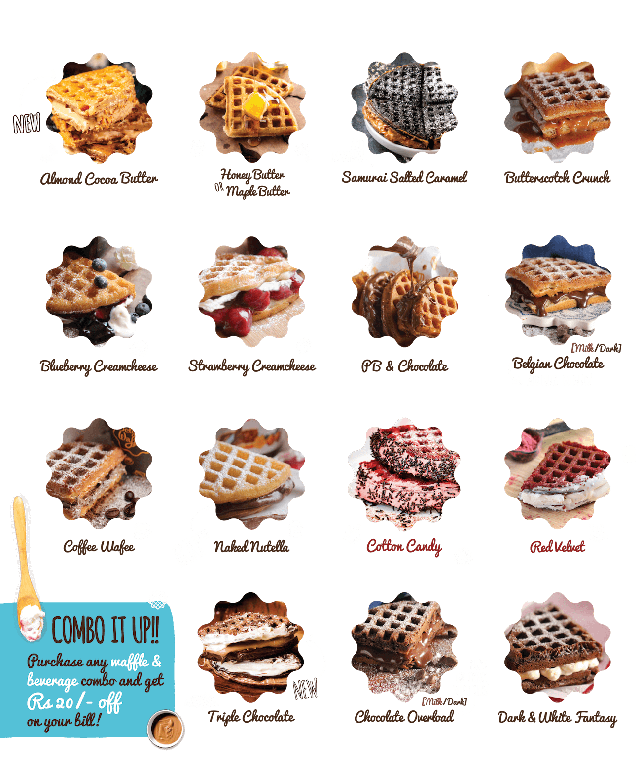 Menu The Belgian Waffle Co